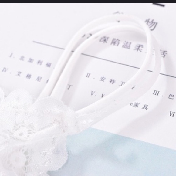 White lace padded bralette crop top S/M - Picture 6 of 8